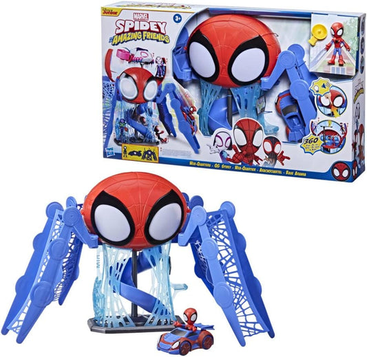 Spidey e i Suoi Straordinari Amici - Webquarters Playset con Luci e..