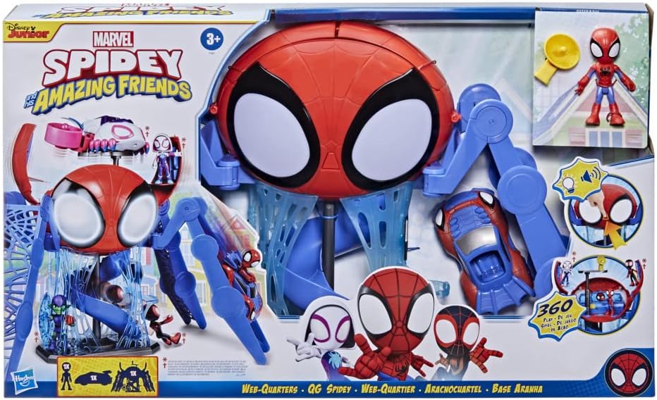 Spidey e i Suoi Straordinari Amici - Webquarters Playset con Luci e..