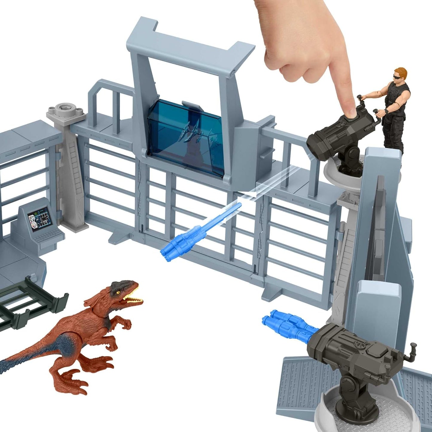 Jurassic World Dominion Outpost Chaos Playset con 2 action figure...2