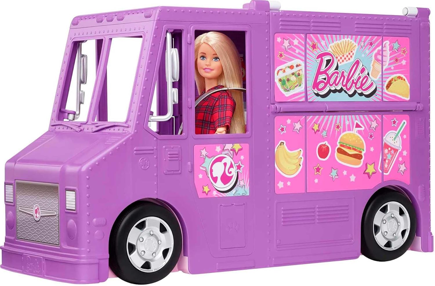 Barbie Furgoncino Street Food -Veicolo Trasformabile con 30+ Accessori