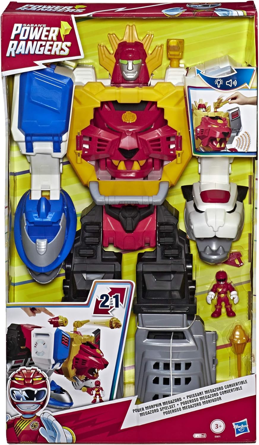 Power Rangers Mighty Morphin Megazord Megapack - 5 Dinozord Action ...