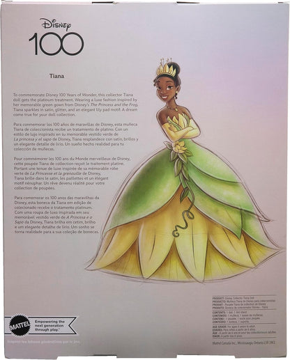 Mattel Bambola Tiana Disney da Collezione per celebrare i 100 anni di.