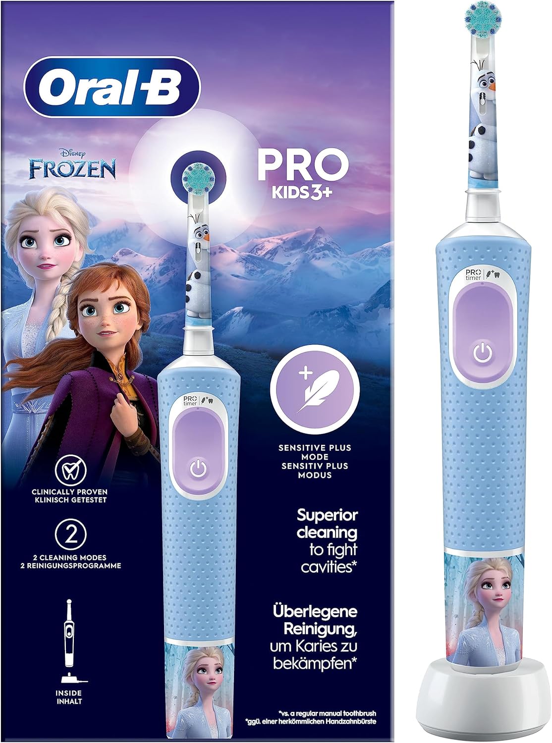 Oral-B Pro Kids Frozen Spazzolino Elettrico + 1 Testina Di Ricambio...