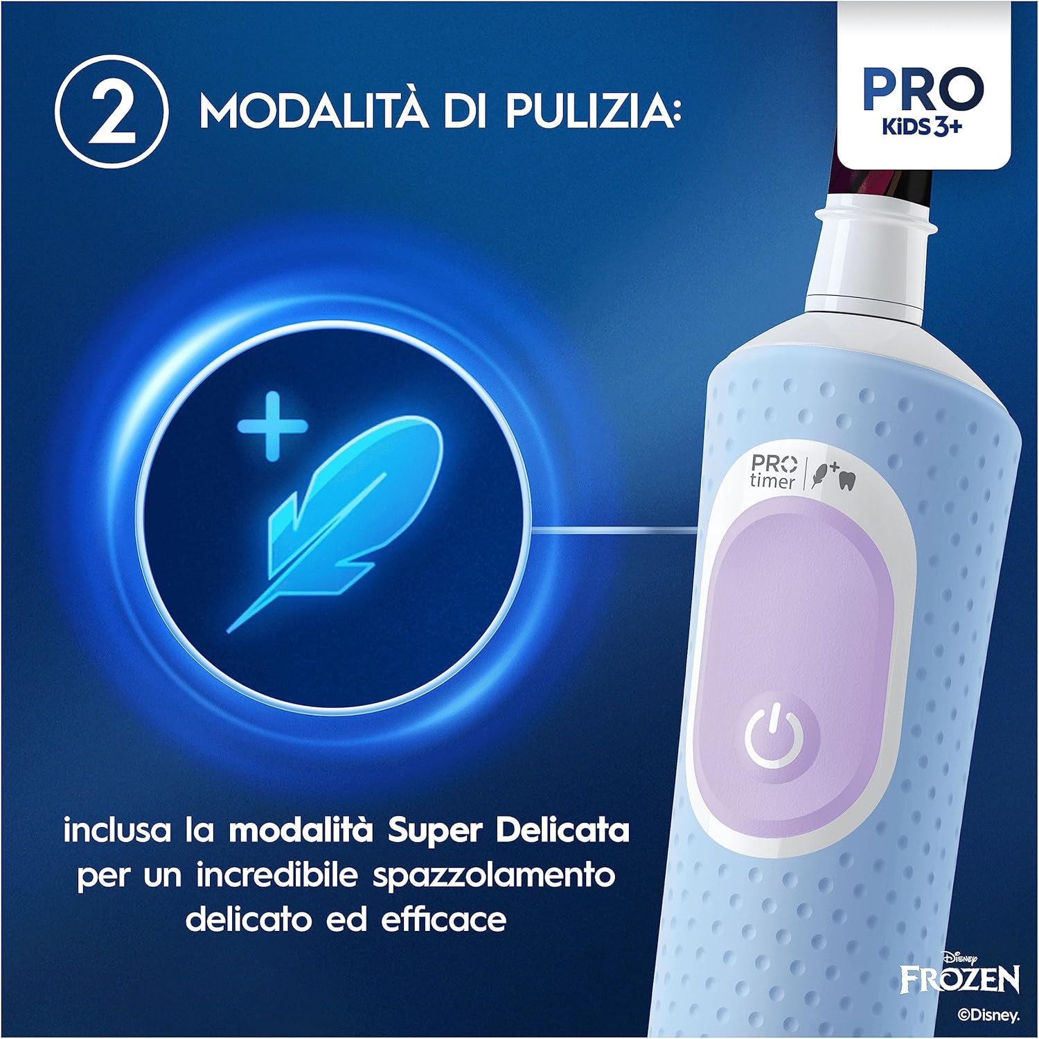 Oral-B Pro Kids Frozen Spazzolino Elettrico + 1 Testina Di Ricambio...